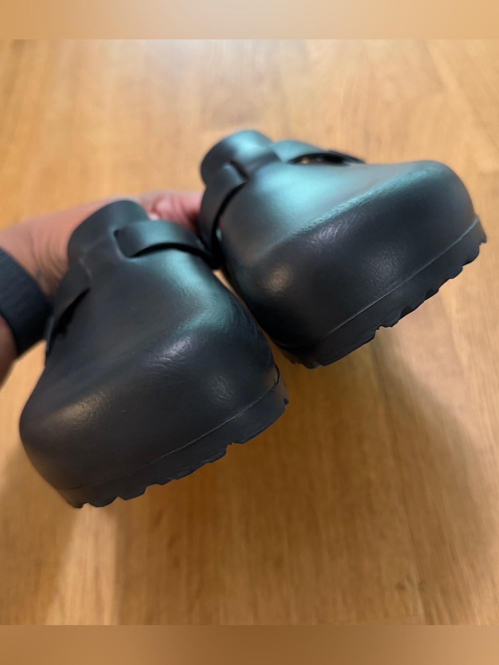 Birkenstock 38 Black EVA Boston Slip On Clogs Medium Narrow Width - Picture 4 of 10